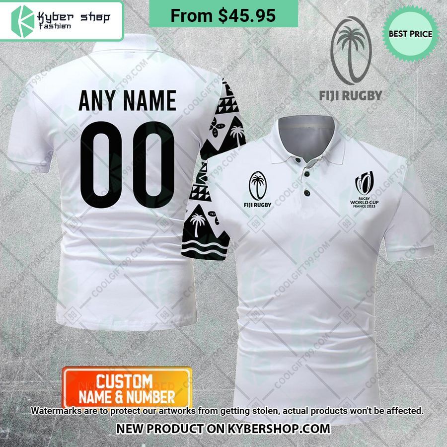 Fiji Rugby Home Jersey Rugby World Cup 2023 CUSTOM Polo Shirt
