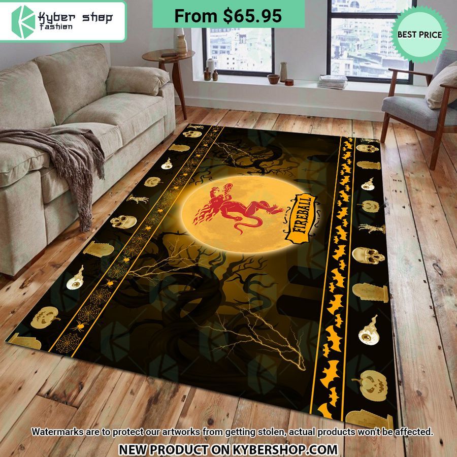 Fireball Halloween Rug
