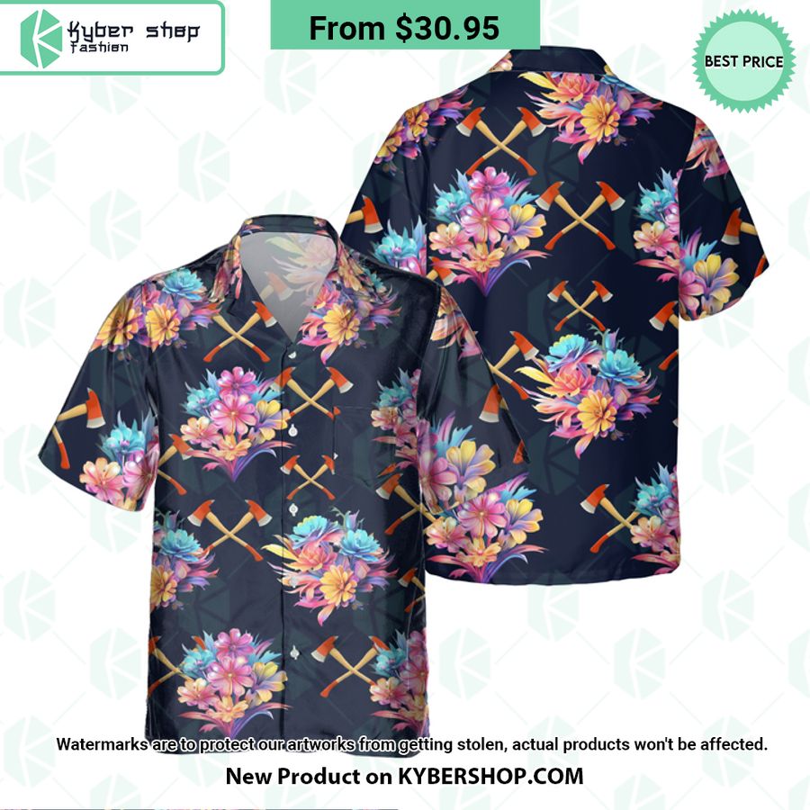 Firefighter Axe Hawaiian Shirt