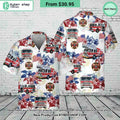 Firefighter Fire Truck 4th Of July Pocket Hawaiian Shirt