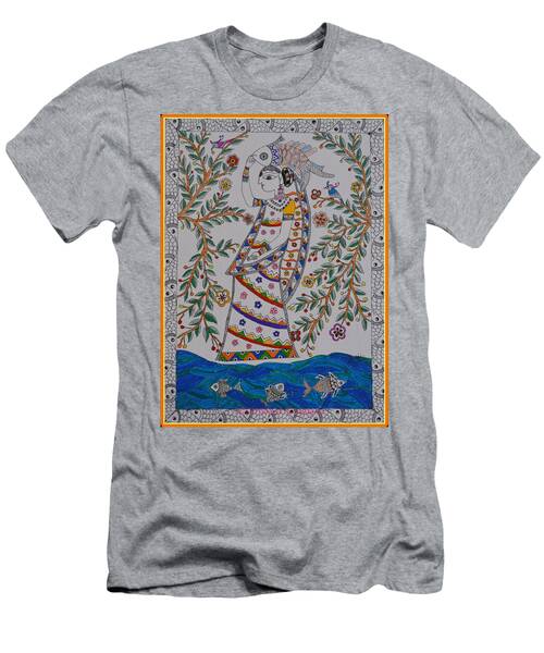 Fisherwoman In Madhubani T-Shirt