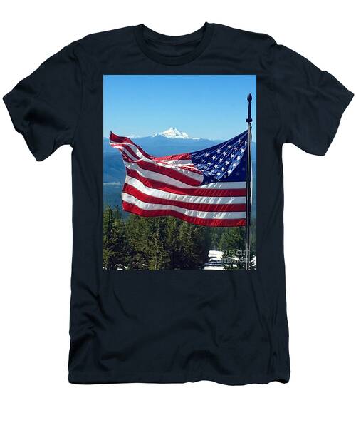Flag Mountain Landscape T-Shirt