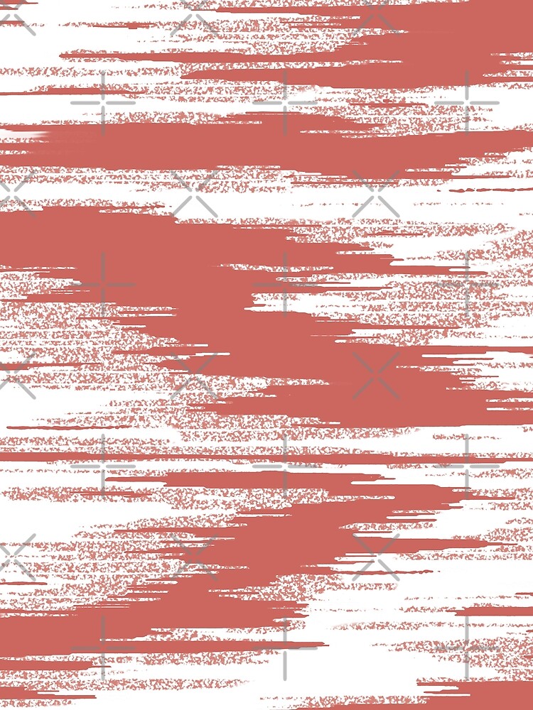 VHS Static Noise Abstract Landscape Rust Red by AugustFontaine