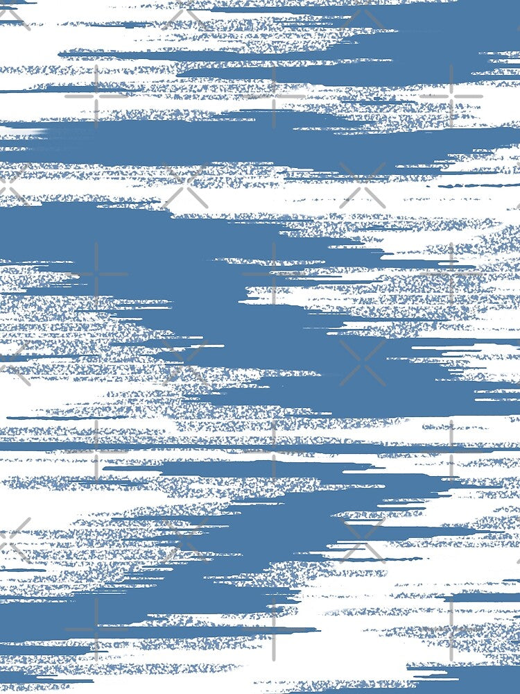 VHS Static Noise Abstract Landscape Blue Stone by AugustFontaine