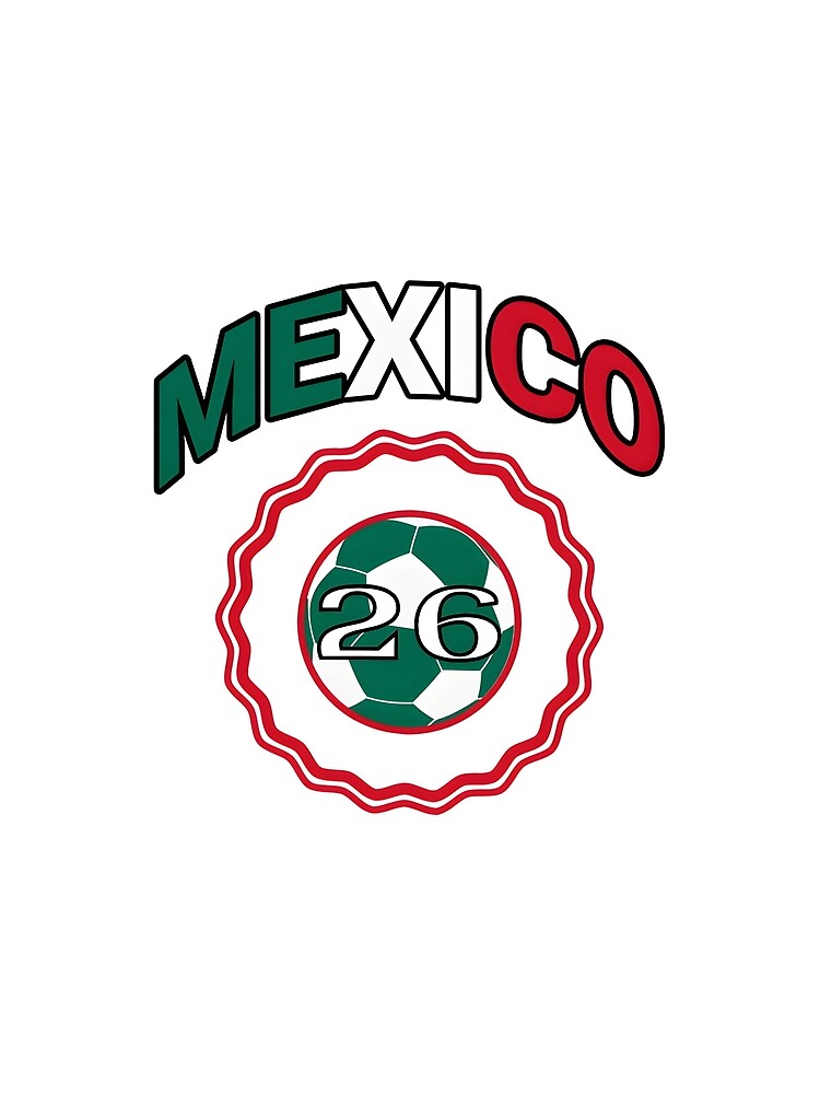 Mexico 2026 world cup soccer badge by Futbol26