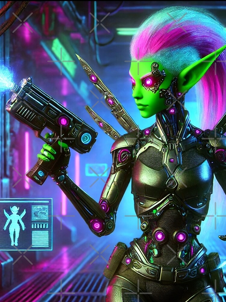 Neon Cyberpunk Mistress by Japcore Designs
