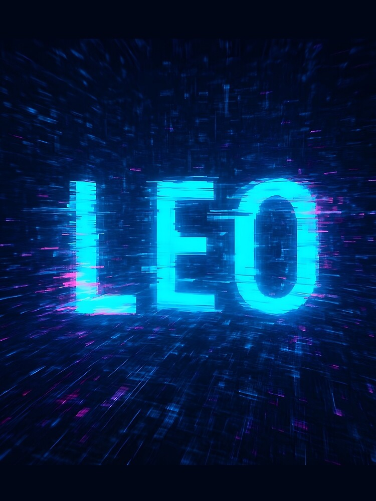 LEO Glitch Dimension – Fractal Matrix Breakdown Name Design by VoidBloom Studio