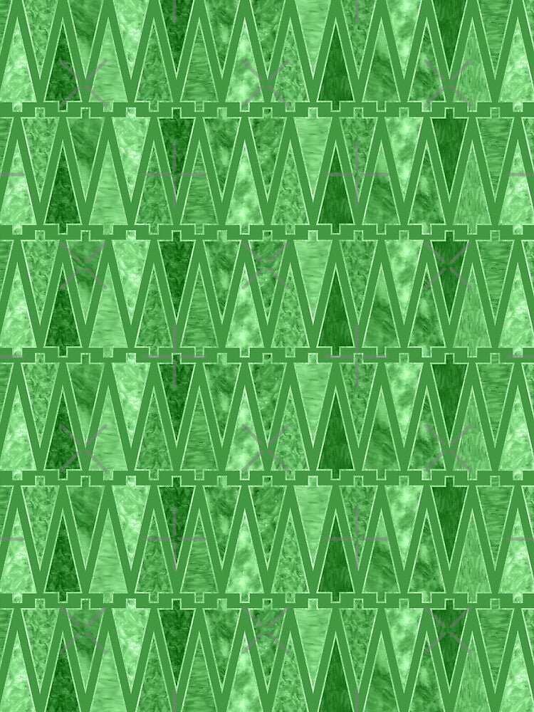 Green Mid Century Modern Trees by Elsy's Art