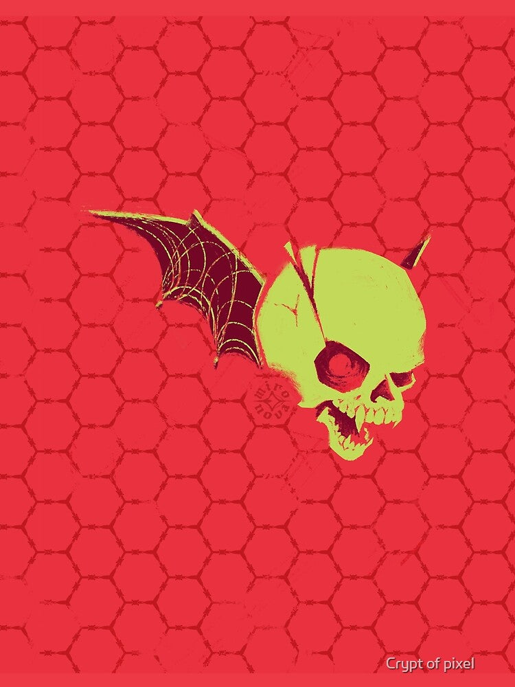 Cool bat wing vampire skull green and red by ▪ ■ Crypt of pixel ■ ▪