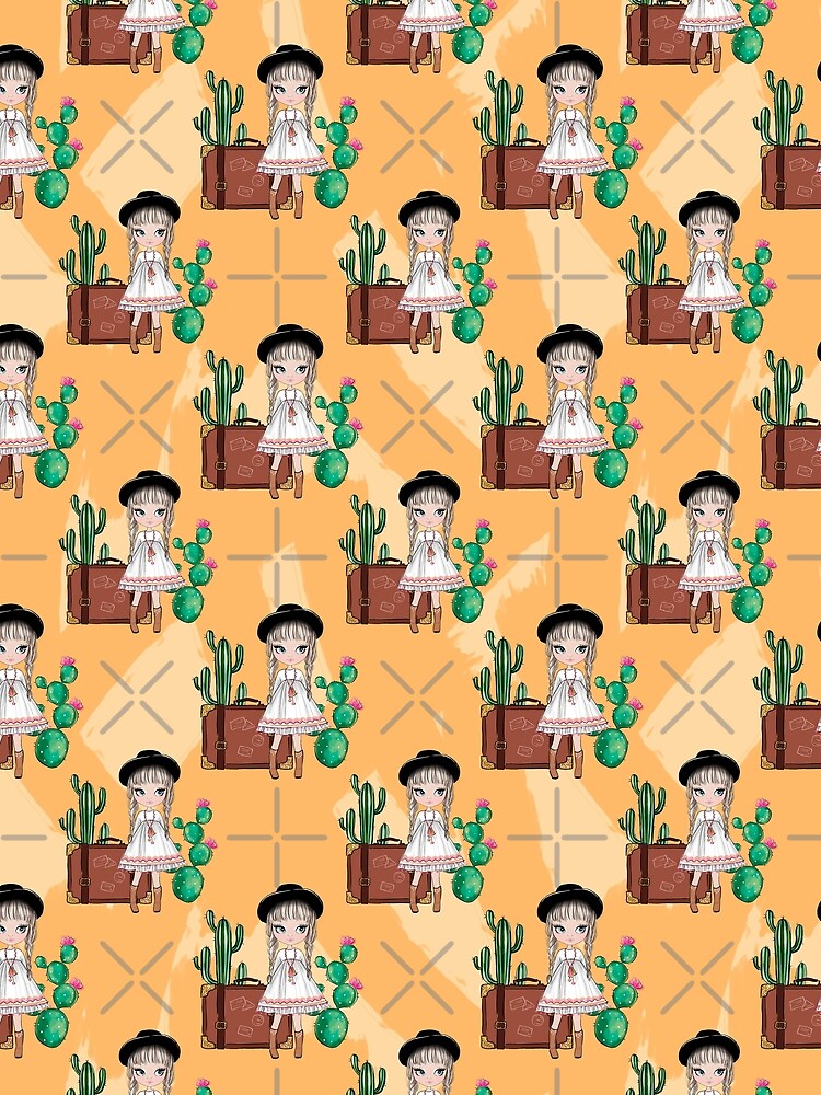 Boho themed cute girly pattern 3 by Lalanacliparts