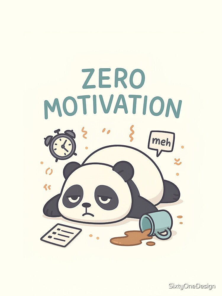 Zero Motivation Panda by SixtyOneDesign