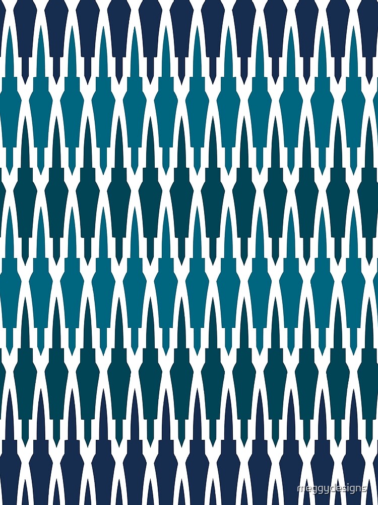 Boho Decor, Moroccan Pattern, Indigo, Navy Blue and Teal by meggydesigns