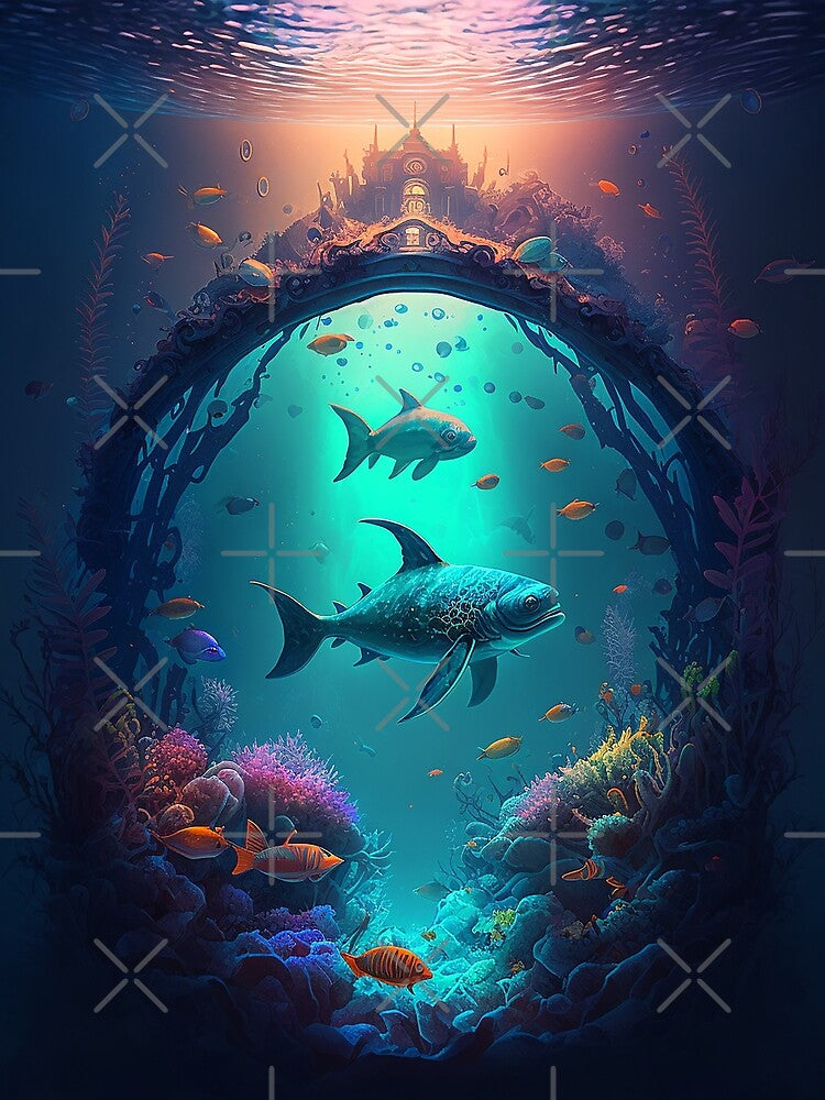Fantasy Underwater Landscape by elnixart