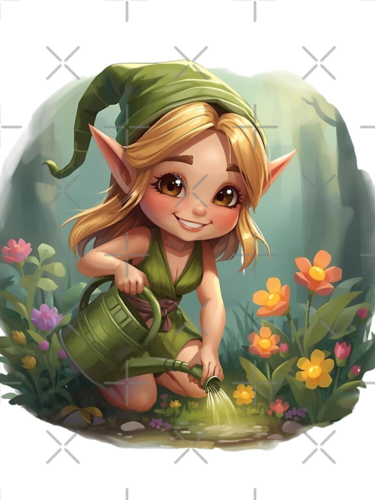 Cute elf girl with gravel can by SimonsDesignArt