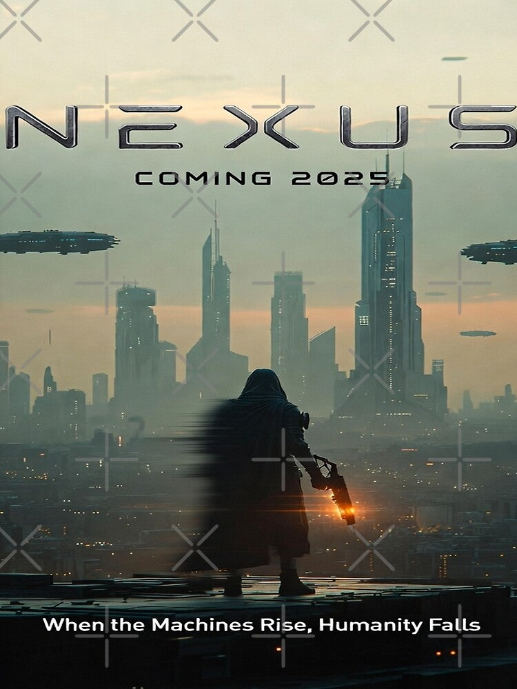 NEXUS – Futuristic Sci-Fi Movie Poster | Dystopian Cyberpunk City Film Art (Coming 2025) by Sushikidsntod