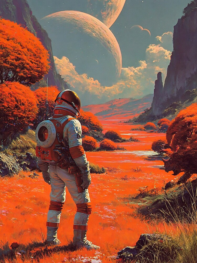 Astronaut Exploring Red Alien Planet by Visual Foundry