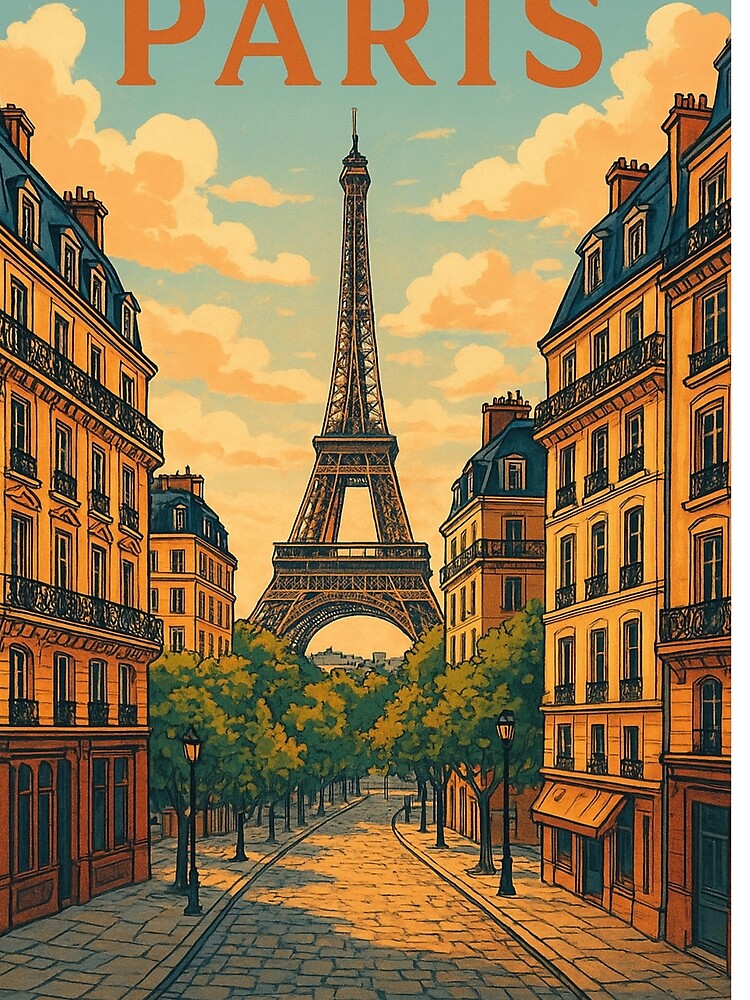 Paris Vintage Style Illustration by TownWish
