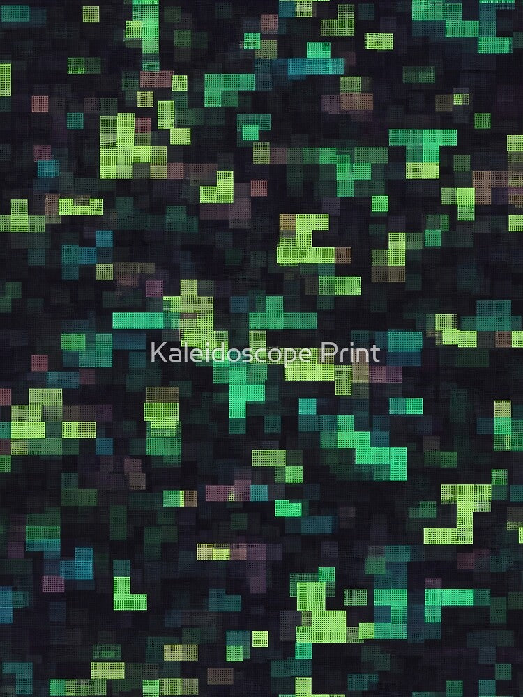 Emerald Pixel Noise by Kaleidoscope Print
