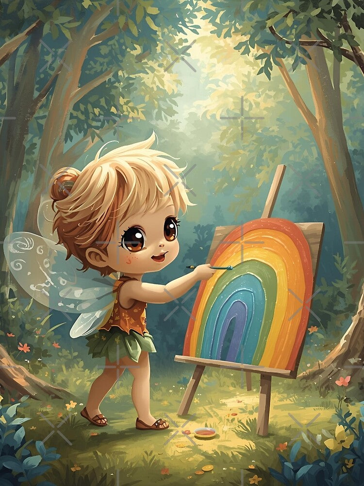 Happy tree spirit with rainbow picture by SimonsDesignArt