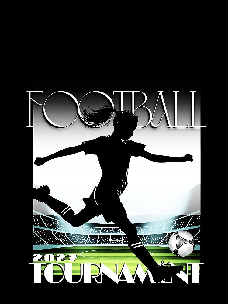 Womens Football 2027 Tournament Girl Silhouette by AXENT Designs