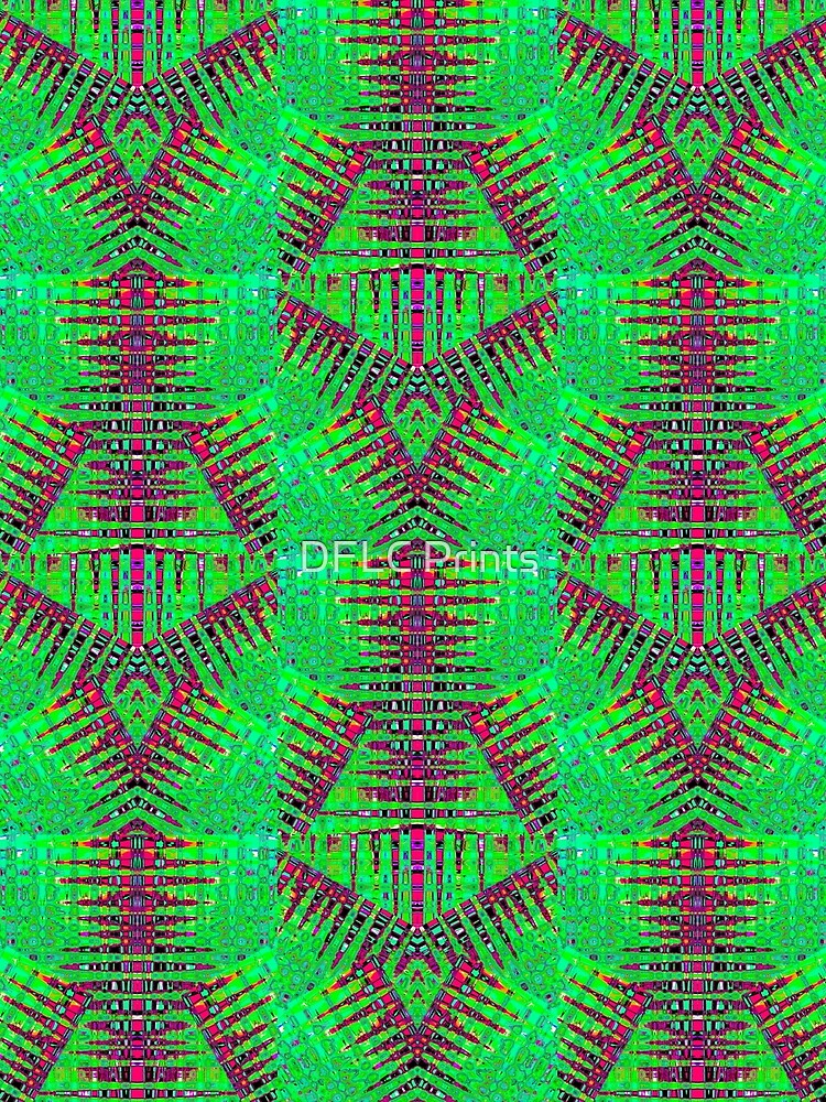 Geometric glitchcore Futuristic Pattern by DFLC Prints