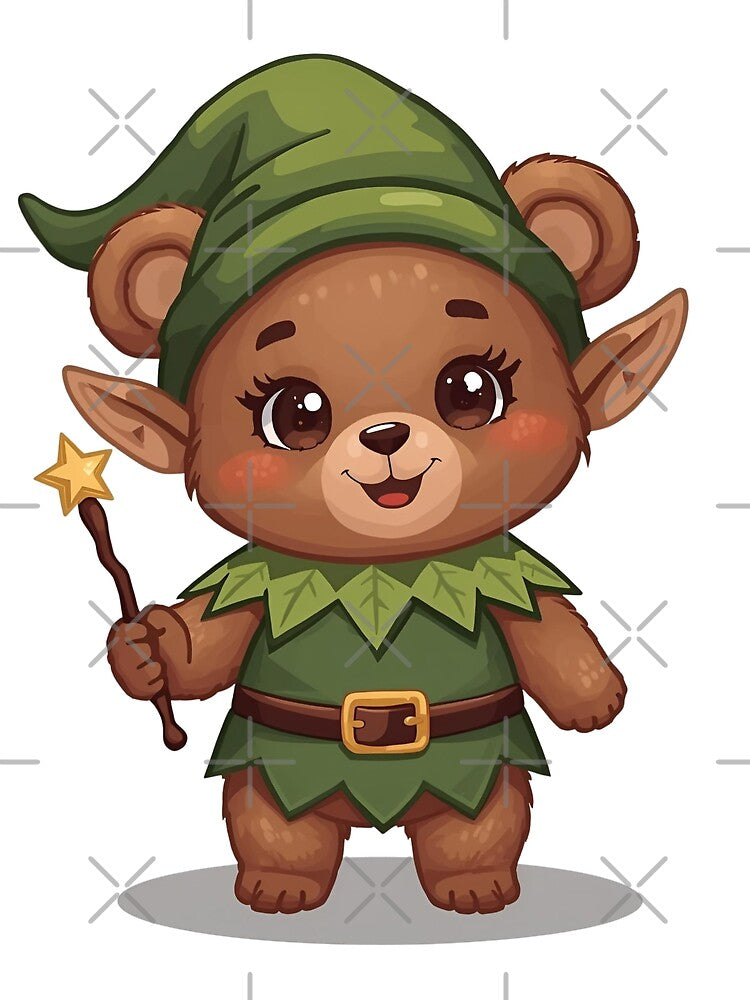Dwarf with magic wand in the fairytale forest by SimonsDesignArt