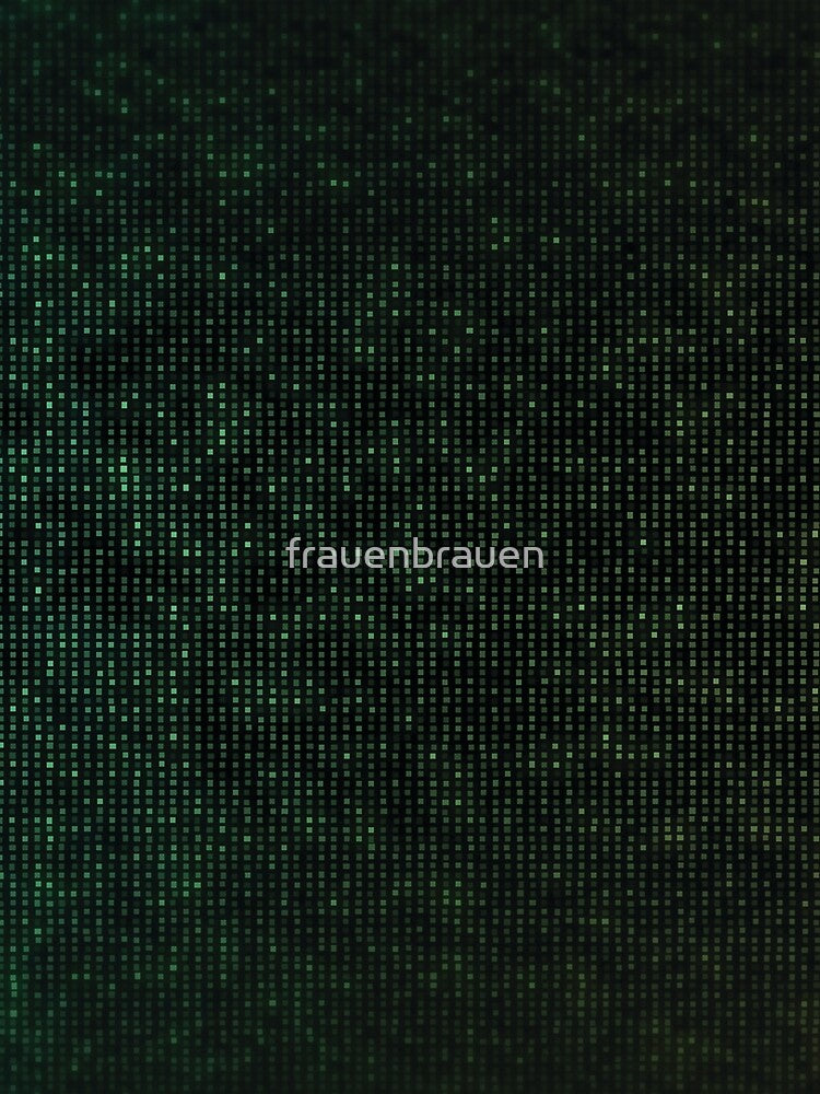 matrix techno data stream in purples greens and golds by frauenbrauen