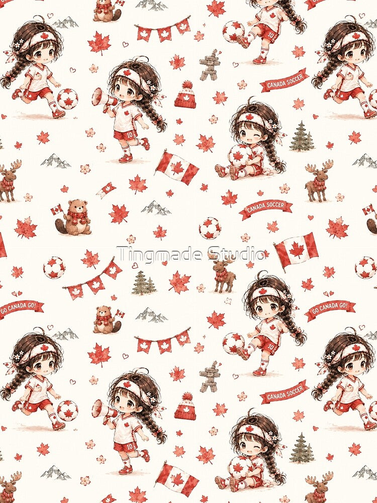 Canada Soccer Spirit: Tinia 2026 Fan Pattern by Tingmade Studio