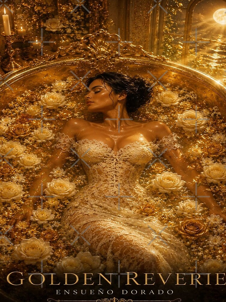 Golden Reverie | Luxury Golden Fantasy Wall Art by PrincessArte