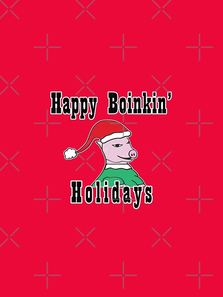 Happy Boinkin' Holidays (V2) on Red by BelindaFuller