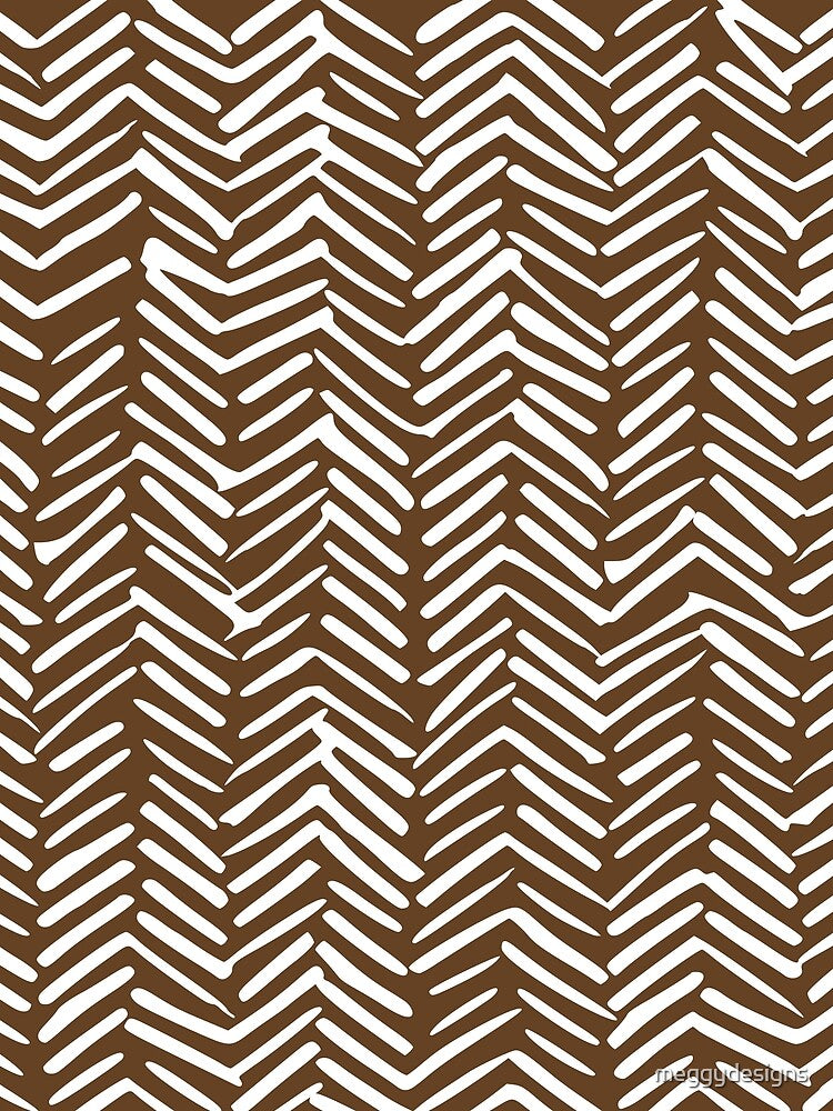Boho Mudcloth, Rustic, Brown and White by meggydesigns