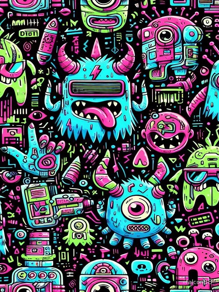 Neon Cyberpunk Monsters by Imaginarium of Chaos falcon88