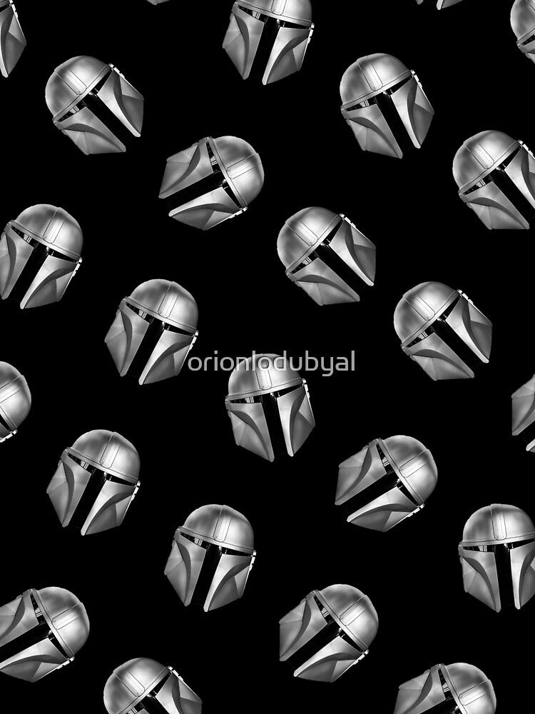 Black and White Bounty Hunter Helmet Pattern by orionlodubyal