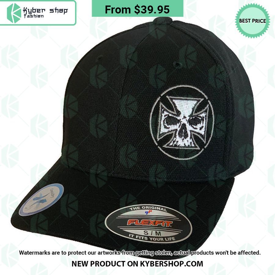 Flexfit Never Fade White Maltese Cross Hat