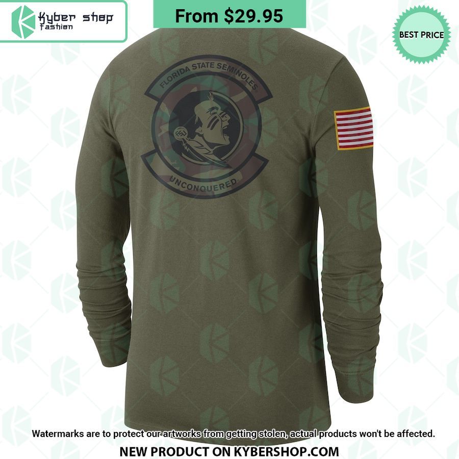 Florida State Seminoles Military Salute to Service Veterans Long Sleeve Shirt