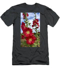 Flowering Red Hollyhocks T-Shirt