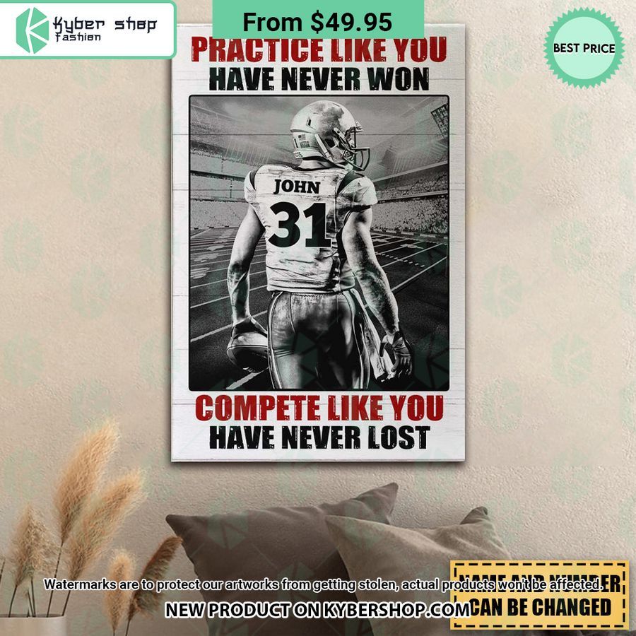 Football Player Be The One Every One Wants To Watch Custom Quote Canvas