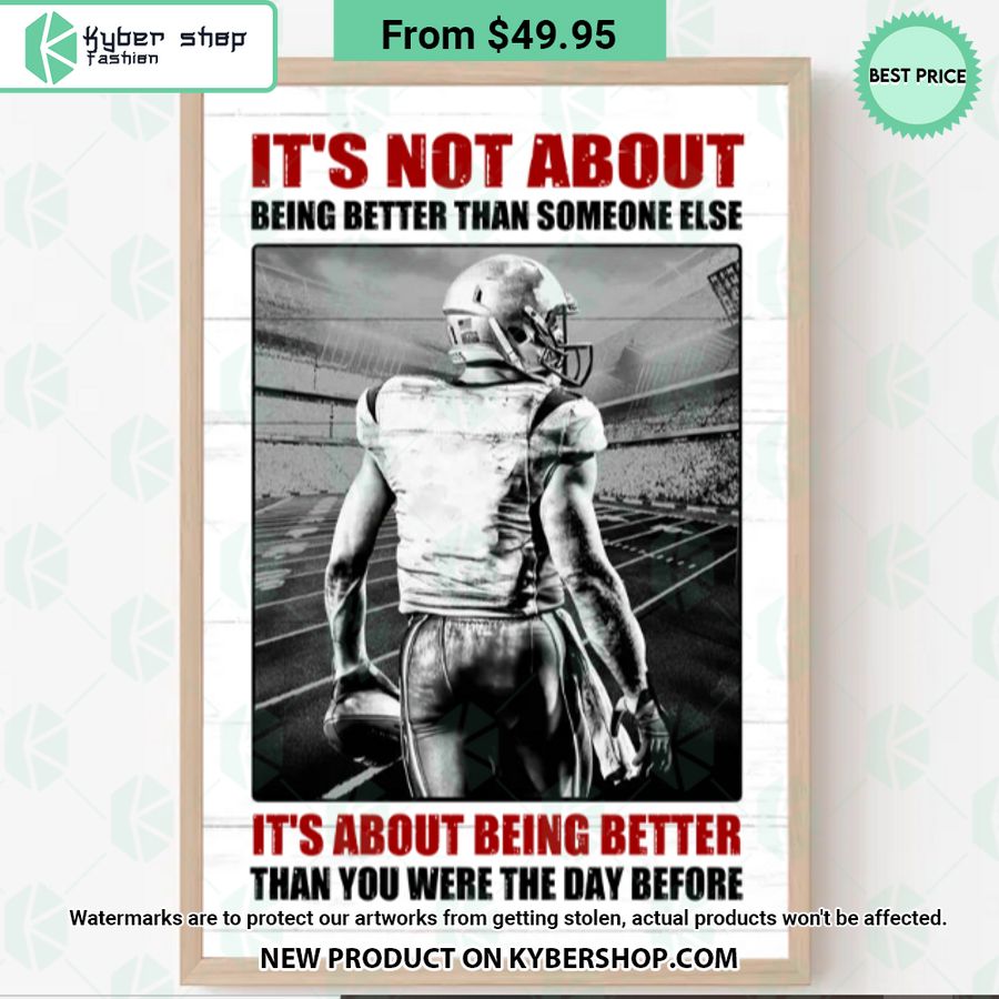 Football Player Be The One Every One Wants To Watch Custom Quote Canvas