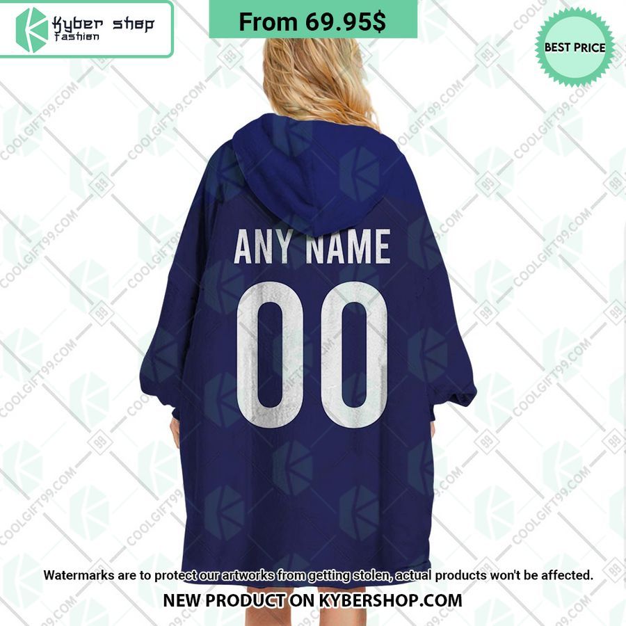 France Rugby Home Jersey Rugby World Cup 2023 CUSTOM Blanket Hoodie
