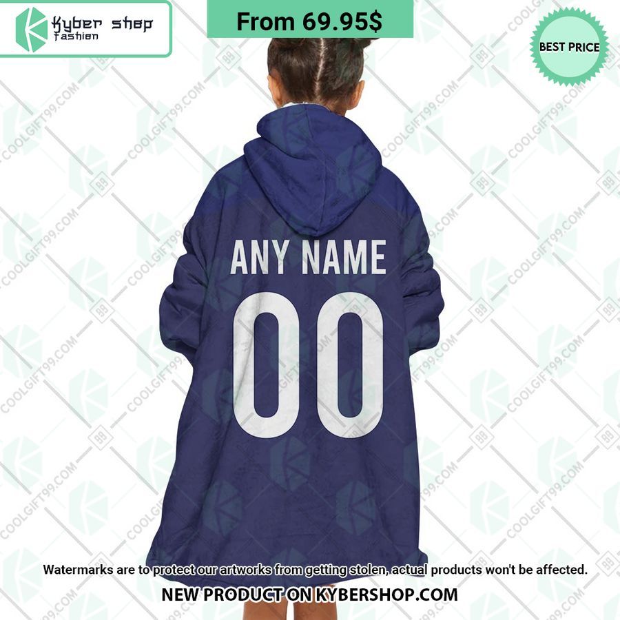 France Rugby Home Jersey Rugby World Cup 2023 CUSTOM Blanket Hoodie