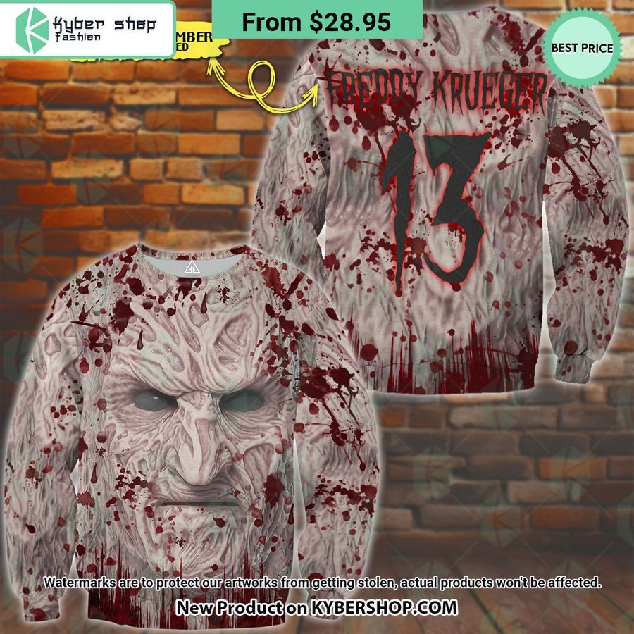 Freddy Krueger Face Blood CUSTOM Hoodie