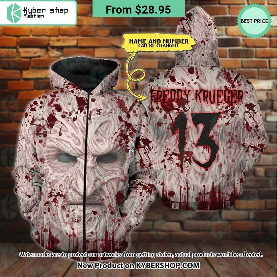 Freddy Krueger Face Blood CUSTOM Hoodie