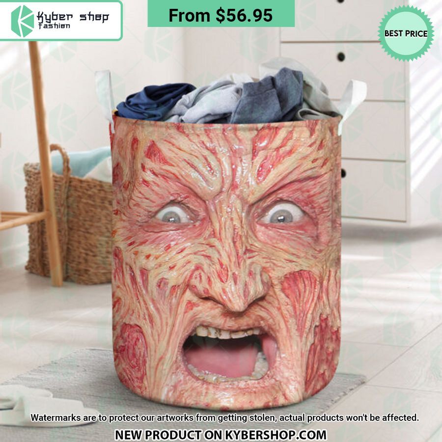 Freddy Krueger Never Sleep Again Laundry Basket