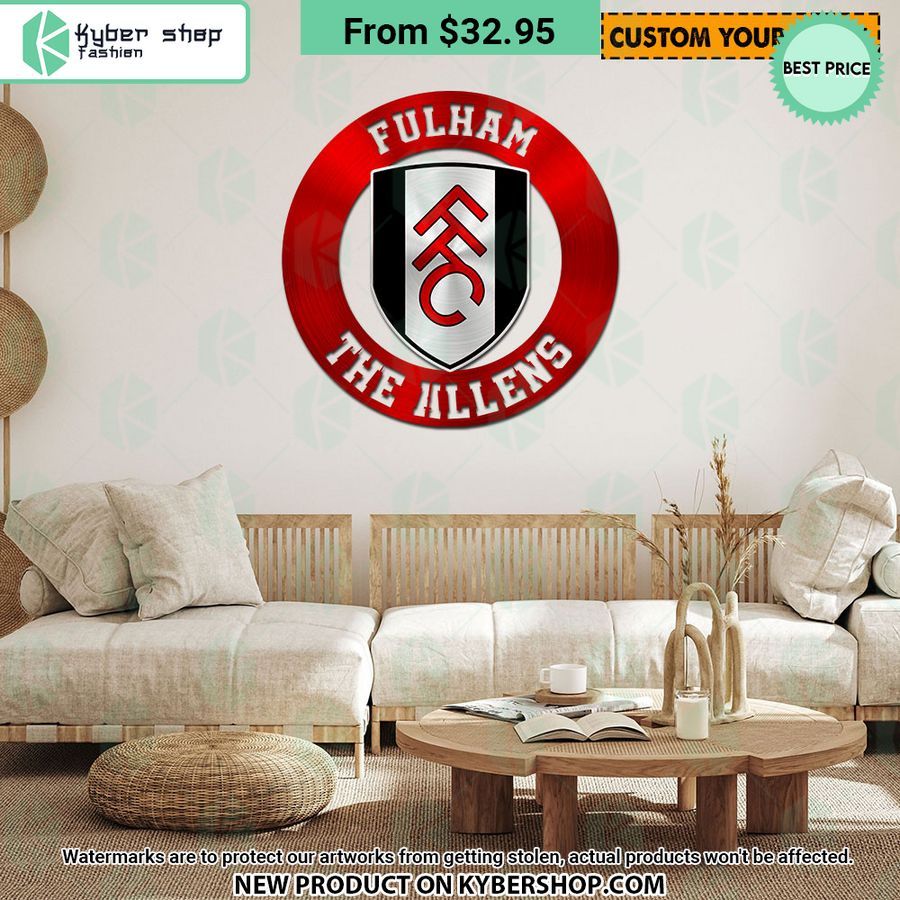 Fulham FC CUSTOM Metal Sign