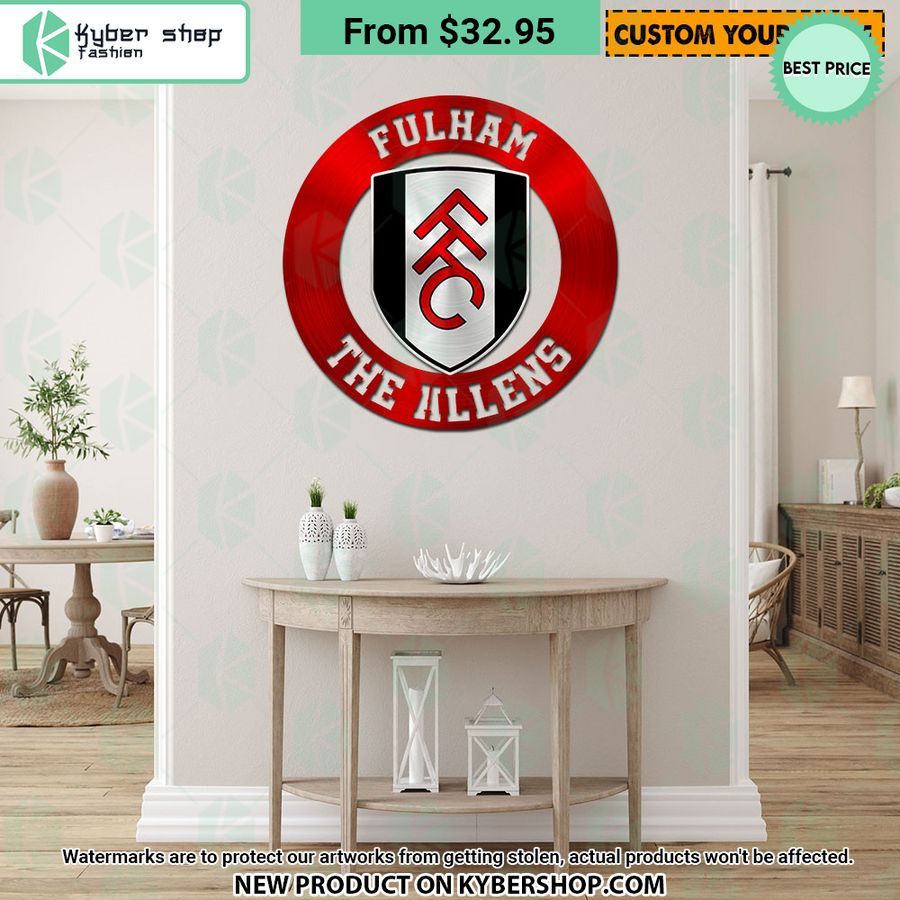 Fulham FC CUSTOM Metal Sign