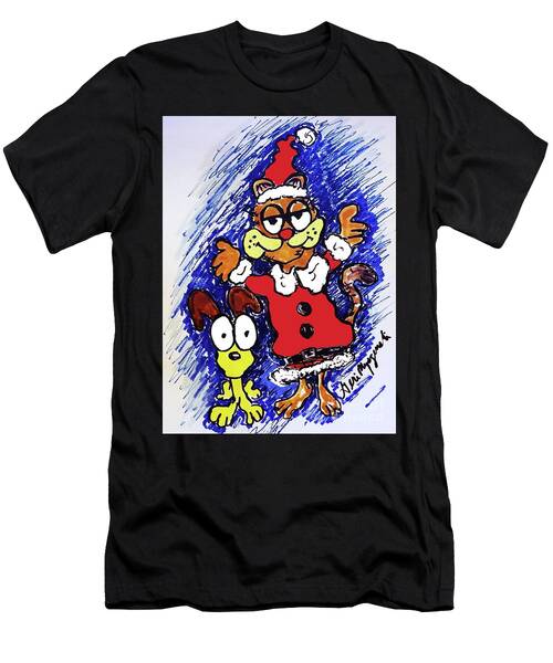 Garfield And Odie Friends Christmas 1980s T-Shirt