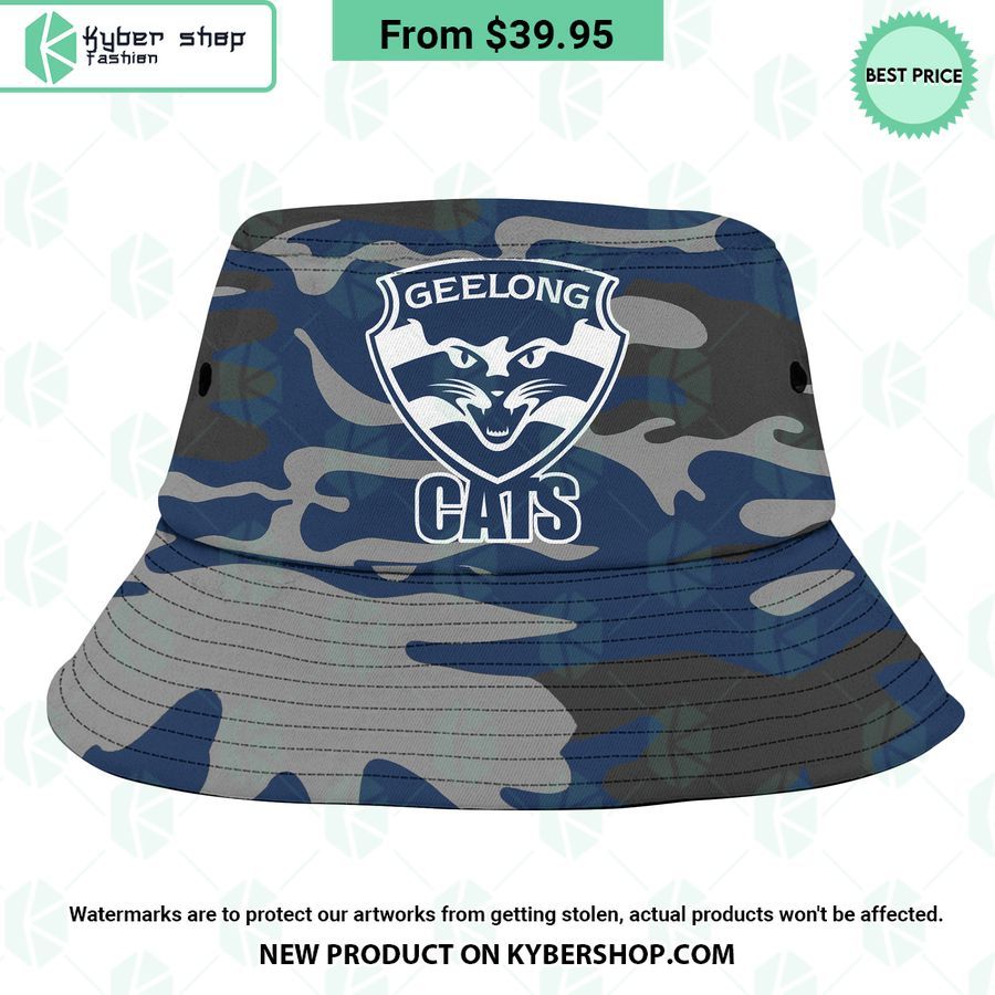 Geelong Football Club Camo Bucket Hat