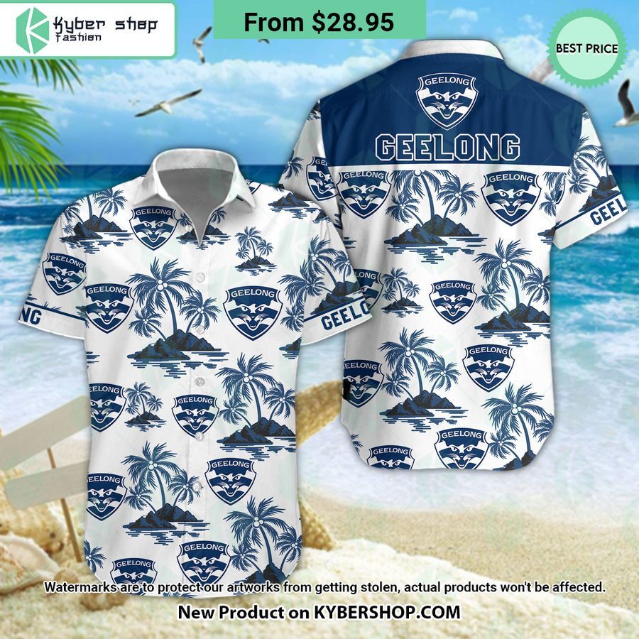 Geelong Football Club Hawaiian Shirt Shorts