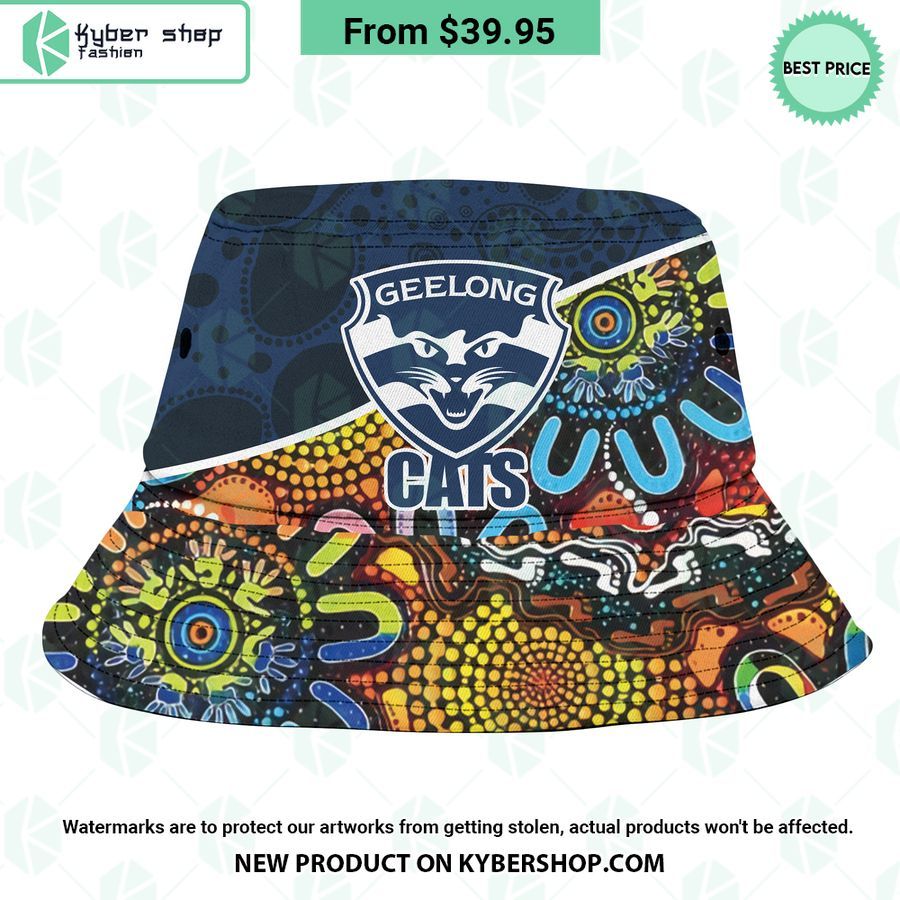 Geelong Football Club Indigenous Pattern Bucket Hat