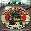 Genuine Grumpy Old Bastard Rat Fink Hot Rod CUSTOM Round Rug